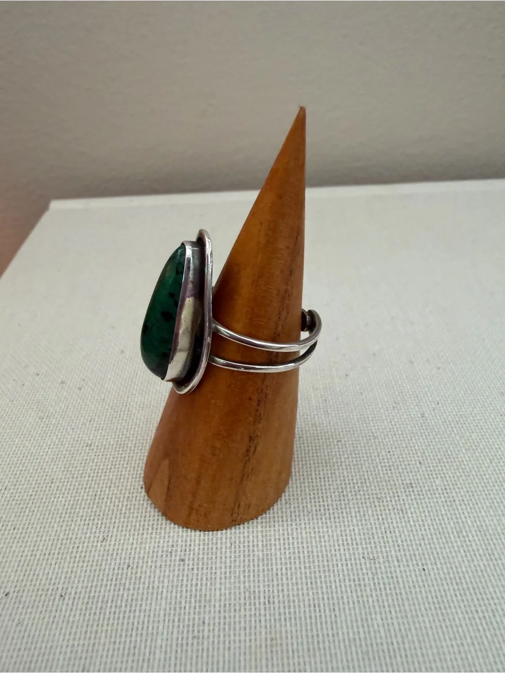 Handmade Sterling Silver Eilat (King Solomon’s) Stone Ring, Adjustable